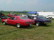 Red Nova Drag Car and Purple Nova Drag Car